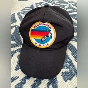 Black Aviator Nation La Jolla vintage nylon trucker hat